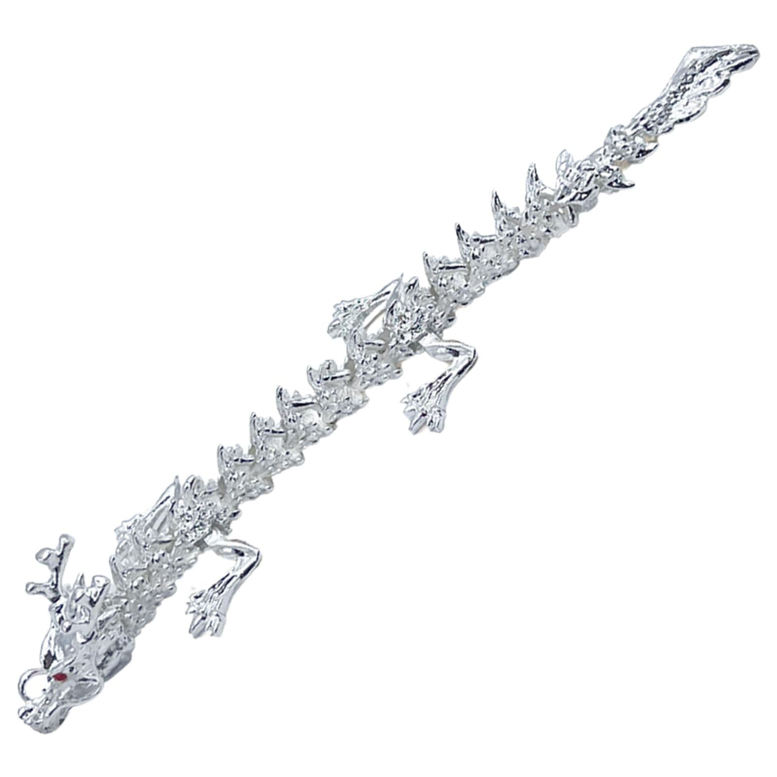 

ФИГУРКА ДРАКОНА БЕЛЫЙ ТИГР, 15 см, Медь и Серебро, Талисман на Удачу, Дракон Зодиака, Богатство и Защита от Зла, Украшение для Прихожей