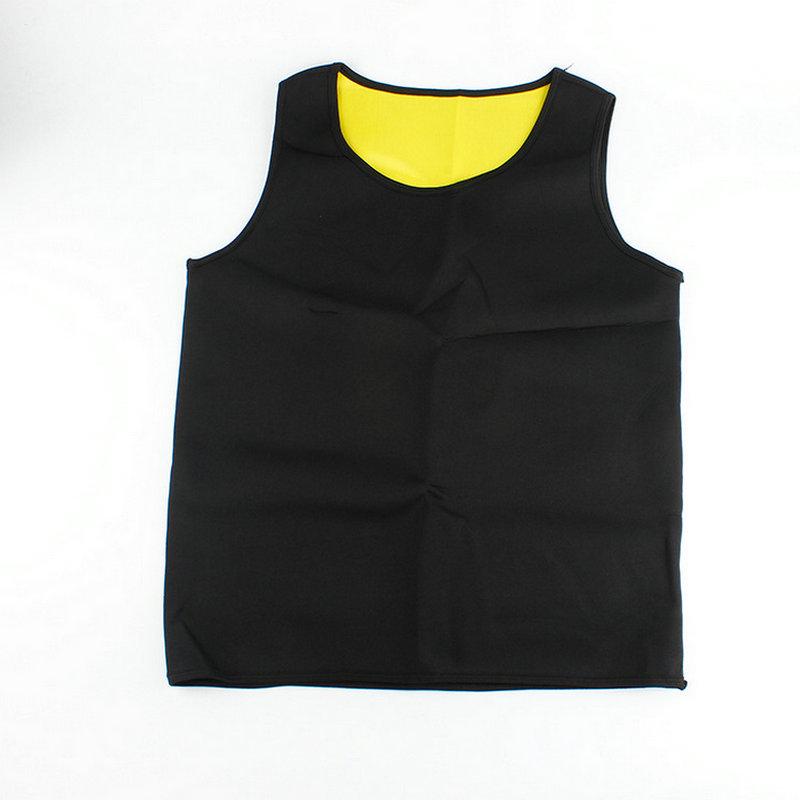 Pánský neoprenový tvarovač postavy s U-výstřihem, potivá fitness vesta