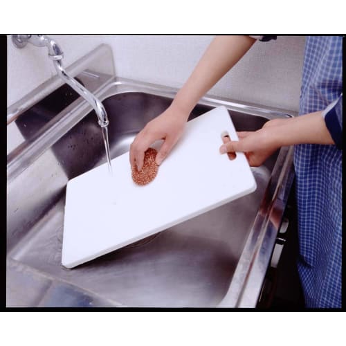 Fujisho Copper Kitchen Sponges, Pack of 6, 9cm Diameter X 2cm Thick, Prevents Bacteria Growth, For Stubborn Stains, Pure Copper Scrubbing Brush, F4389