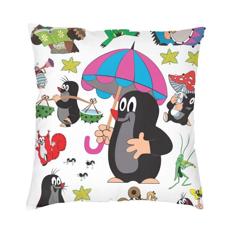 Federa Cuscino Cartoon Krtek Little Maulwurf Stampa Double Side Cuscino da Pavimento Talpa Divertente per Auto Federa Fresca Decorazione Casa