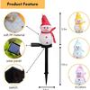 LED Snowman Solar Garden Light Outdoor Ground Stake Light Solar Powered Xmas Pathway Lights for Christmas Lawn Yard Decoration