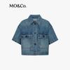 MO&Co. Women's Denim Short-Sleeve Jacket