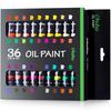 Ohuhu Oil Paint Set, 36 Colors, Oil Paints, Art Supplies, Beginners, Adults, Boys, Girls, 12ml Paint Tubes