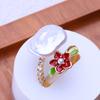 LSOOYH Natural Freshwater Big Baroque Pearl Rings For Women Classic Gold Silver Color Wedding Ring Anniversary Birthday Gifts