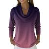 Women's Casual And Fashionable Round Neck Long Sleeved Printed Top Sweater