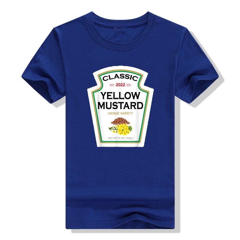 Yellow Mustard DIY Halloween Costume Matching Group MustardTShirt Funny Ketchup Clothes for Couples Gifts Aesthetic Outfits