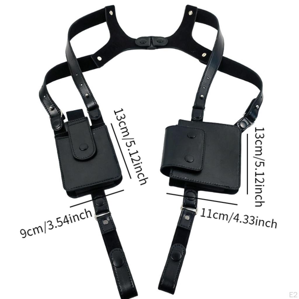 Hidden Underarm Shoulder Bag PU Leather Concealed Pack for Running Steampunk