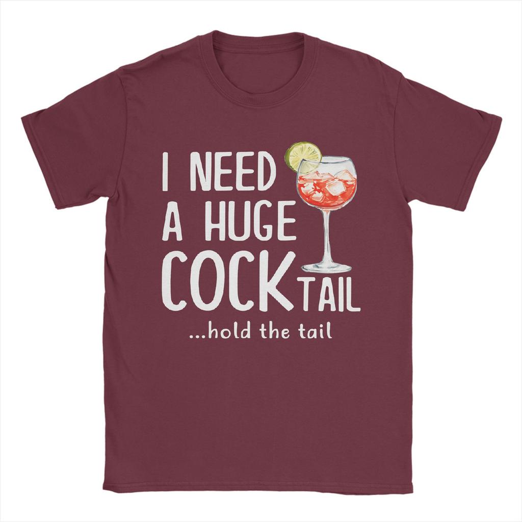 I Need a Huge COCKtail Hold the Tail Cotton T-Shirt For Man Summer Y2K Casual T Shirts Comfortable Tees Oversized Pattern Tops