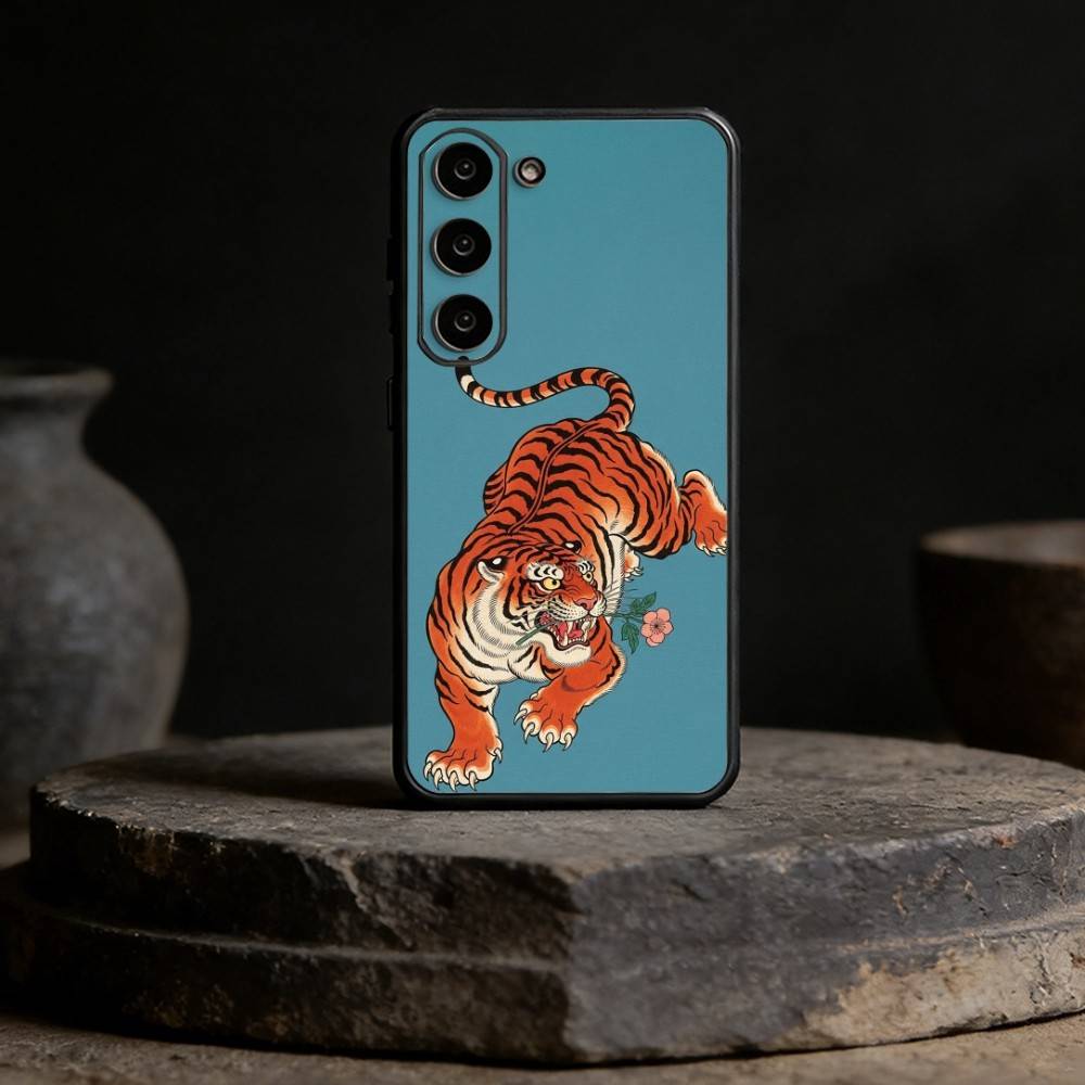 

Japanese Ukiyo-e Tiger Phone Case For Samsung Galaxy A20,21s,22,31,32,52,53,72,73,80,91 Soft Black Shell Samsung a31