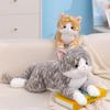 Genuine Lying Dumbfounded Cat Doll Cute Simulation Cat Plush Toy Sofa Doll Children Sleeping Pillow Large