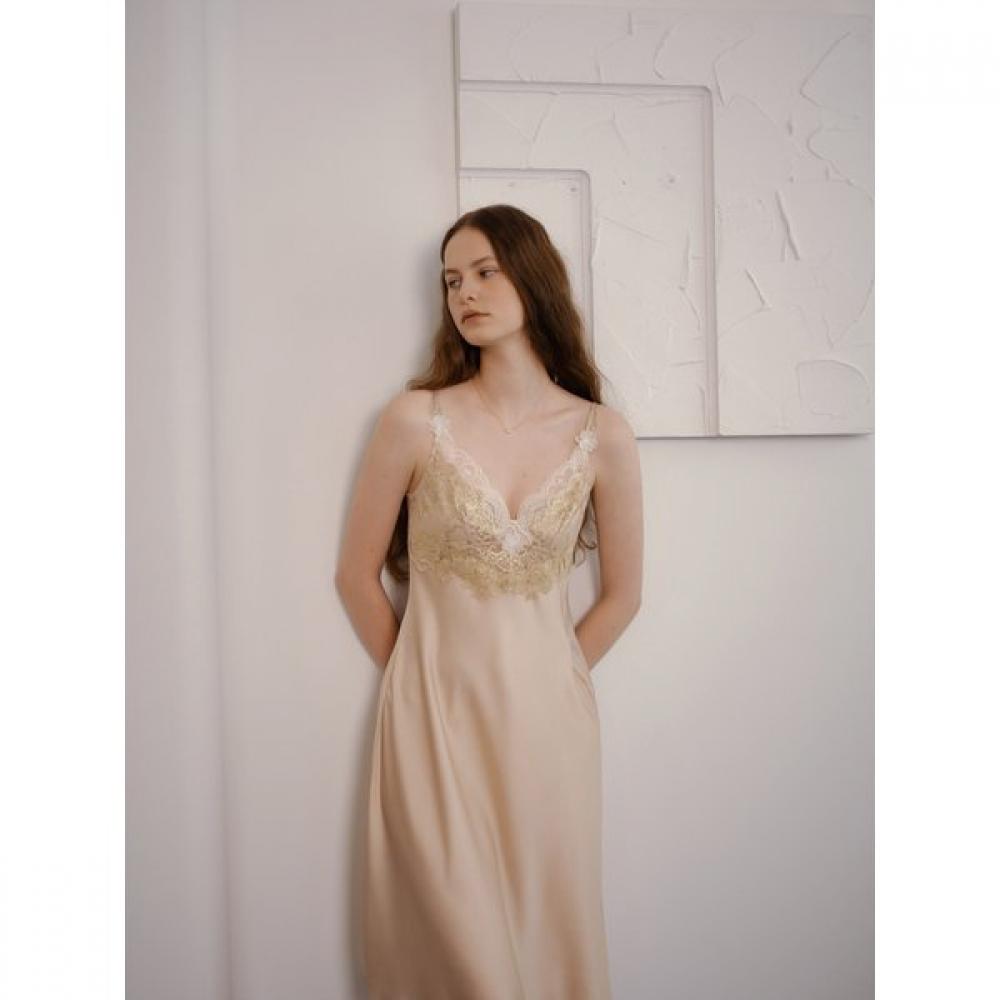 Venus Gold Lace Full Slip 26ss Orhwa Premium Lingerie[ofsp001]