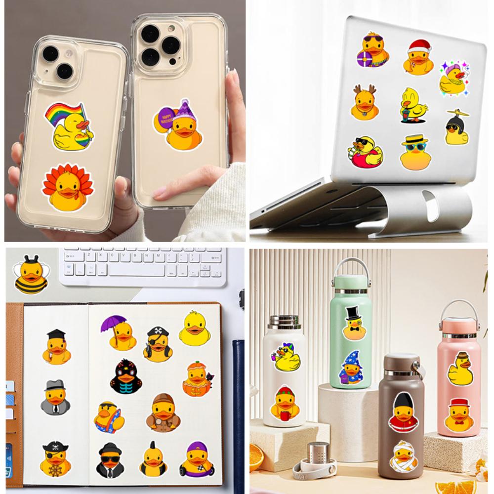 10/25/50pcs Lovely Duck Cartoon Graffiti Stickers for DIY Scrapbook Stationery Water Bottle Phone Laptop Guitar Decal