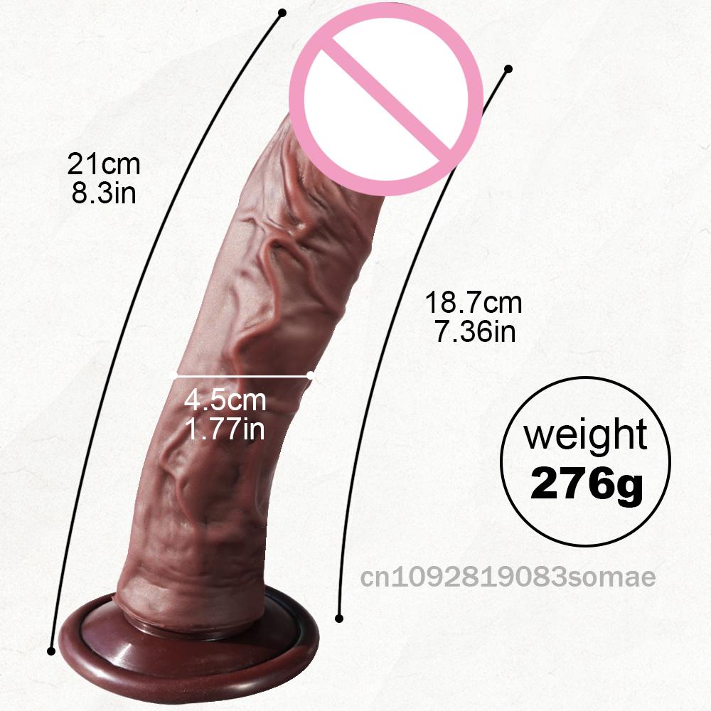 Realistic Dildo for Women Silicone Beginner G-spot Anal Stimulation Dildo with Strong Suction Cup for Adult Sex Toy Masturbator
