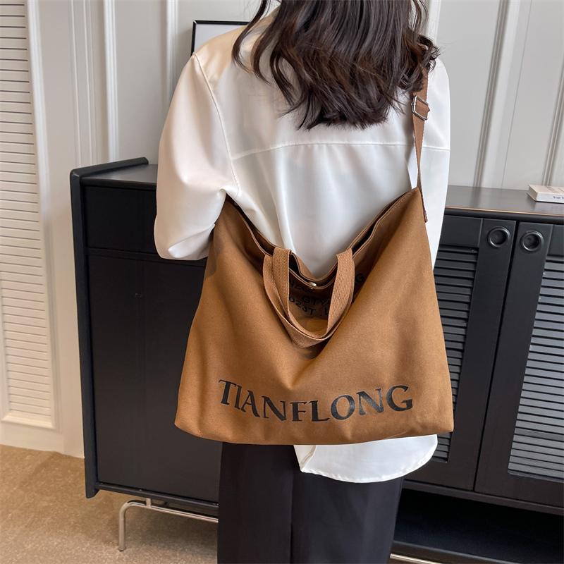 Plátěná taška přes rameno Dámská taška Crossbody Student Casual Backpack Kabelka do třídy