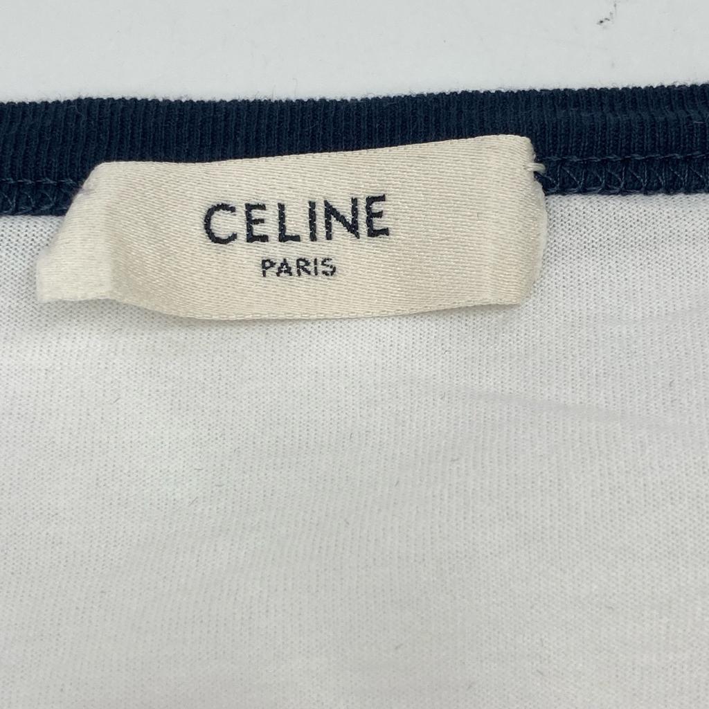 CELINE White 2X45M671Q.01NB T-shirt tops XL whiteUsed