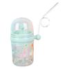 Whale Squirt Drinking Cup with Straw Leak Proof Reusable Sippy Cup for Kids 260ml Whale Fountain Tumbler for Party School Beach