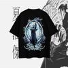Jujutsu Kaisen Geto Suguru T-shirt con Stampa Posteriore Uomo Donna Anime Grafica Cotone Manica Corta Streetwear Maglietta