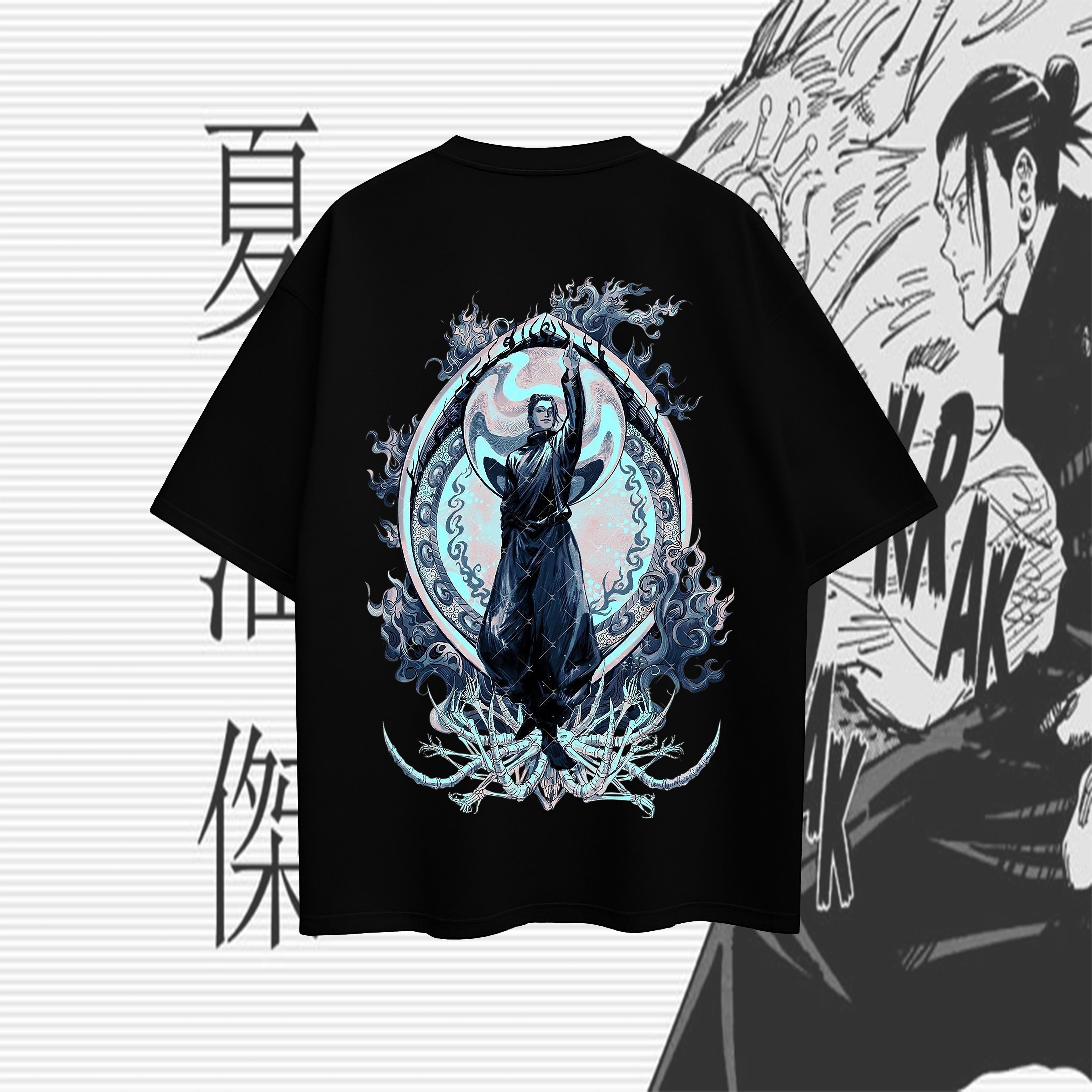 

Jujutsu Kaisen Geto Suguru Back Print T-Shirt Men Women Anime Graphic Cotton Short Sleeve Streetwear Tee S разноцветный