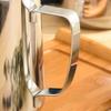 Frothing Cup 350ML Food Grade Stainless Steel Anti Slip Handle Milk Frother Pitcher with Scale