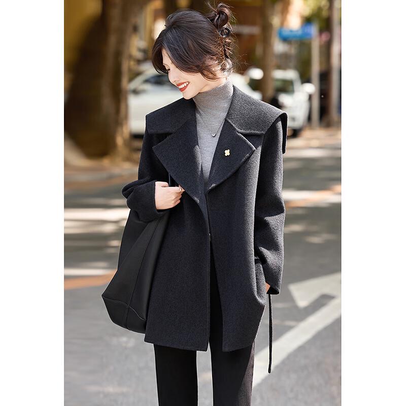 Women's Elegant Mid-Length Wool Coat