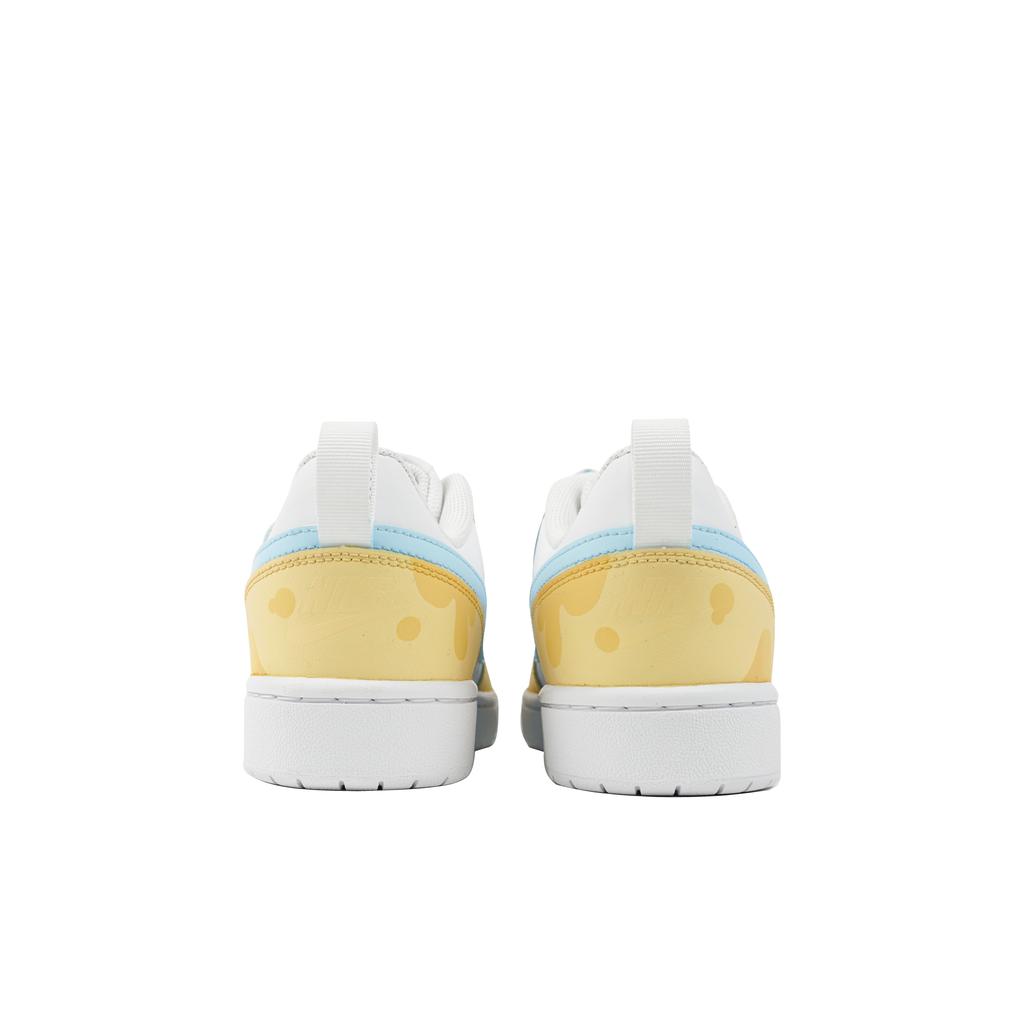 Nike Court Borough 2 Miku Manufacturing Low top Skateboard Shoes GS White Yellow BQ5448-100(Team-)
