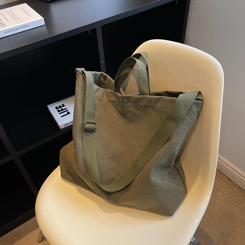 New Canvas Women's Bag 2025 Fashion Large Capacity Crossbody Bag Vintage Casual Handbag Shoulder Tote Bag
