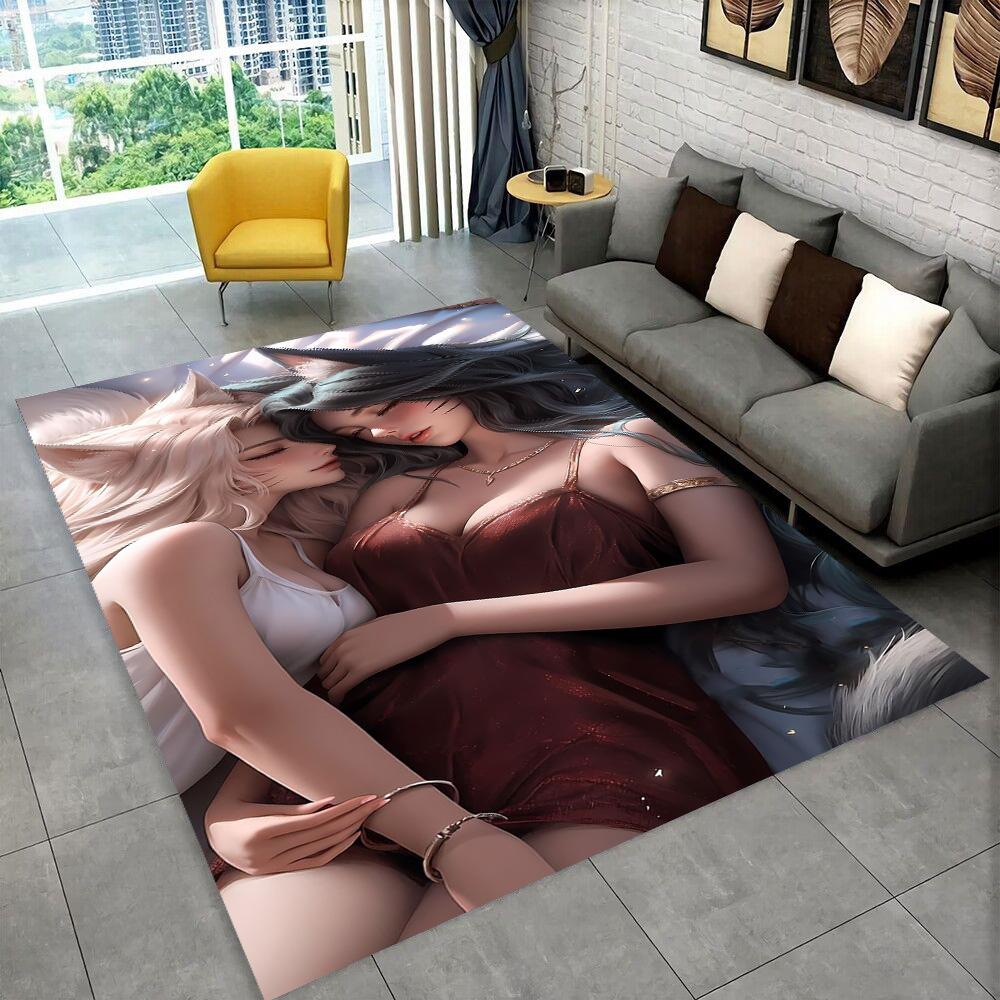 3D LOL League of Legends Jinx Game Gift Carpet Rug for Living Room Bedroom Home Sofa Decoration,kids Play Non-slip Floor Mat