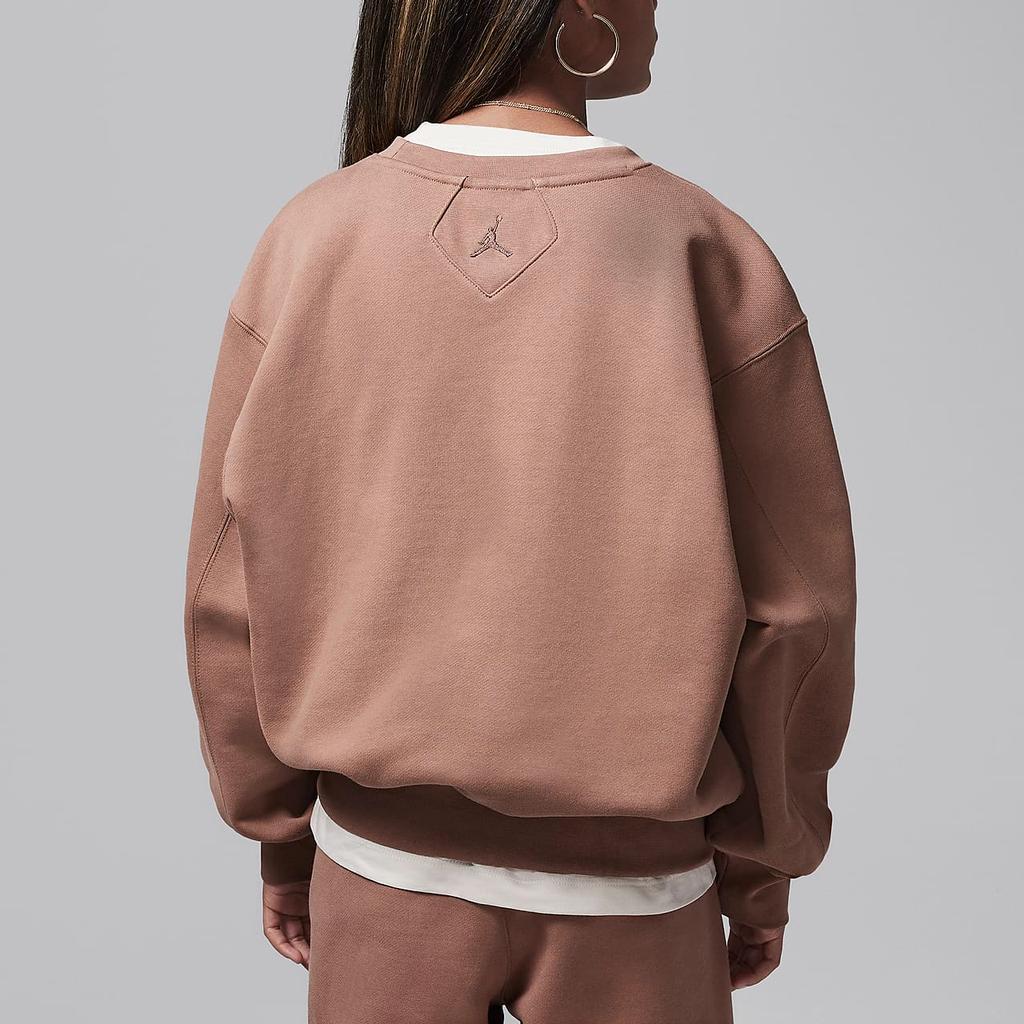 Jordan Crew Neck Pullover Solid Color Sweatshirt Kids Sweatshirt Brown HQ8252-258