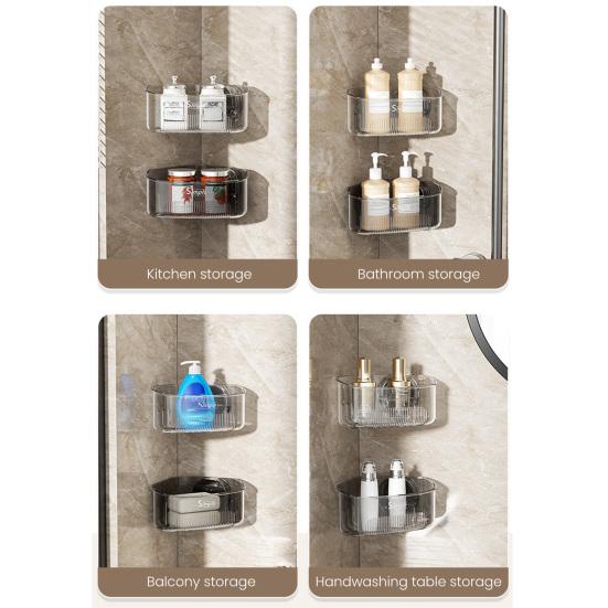 Sink Strainer Basket Sponge Holder with Suction Cup Triangle Design Easy to Install Multifunctional Storage Rack Drainer Basket