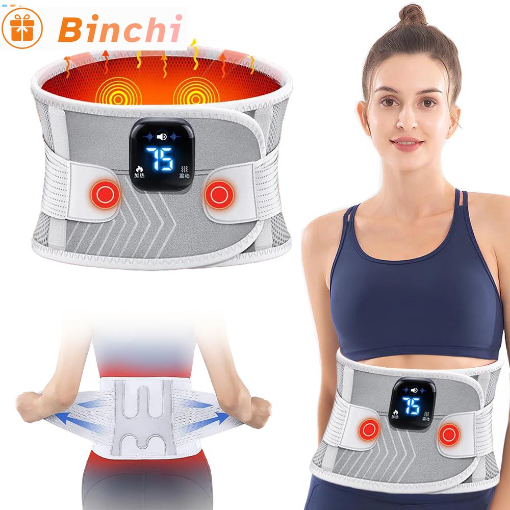Red Light Heating Massage Waist Belt, Electric Heating Waist Massager Heated Belt, Relieve Blood Circulation for Back Pain Care