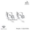 S925 Sterling Silver Four-Prong Solitaire Stud Earrings – Elegant Classic Design for Women