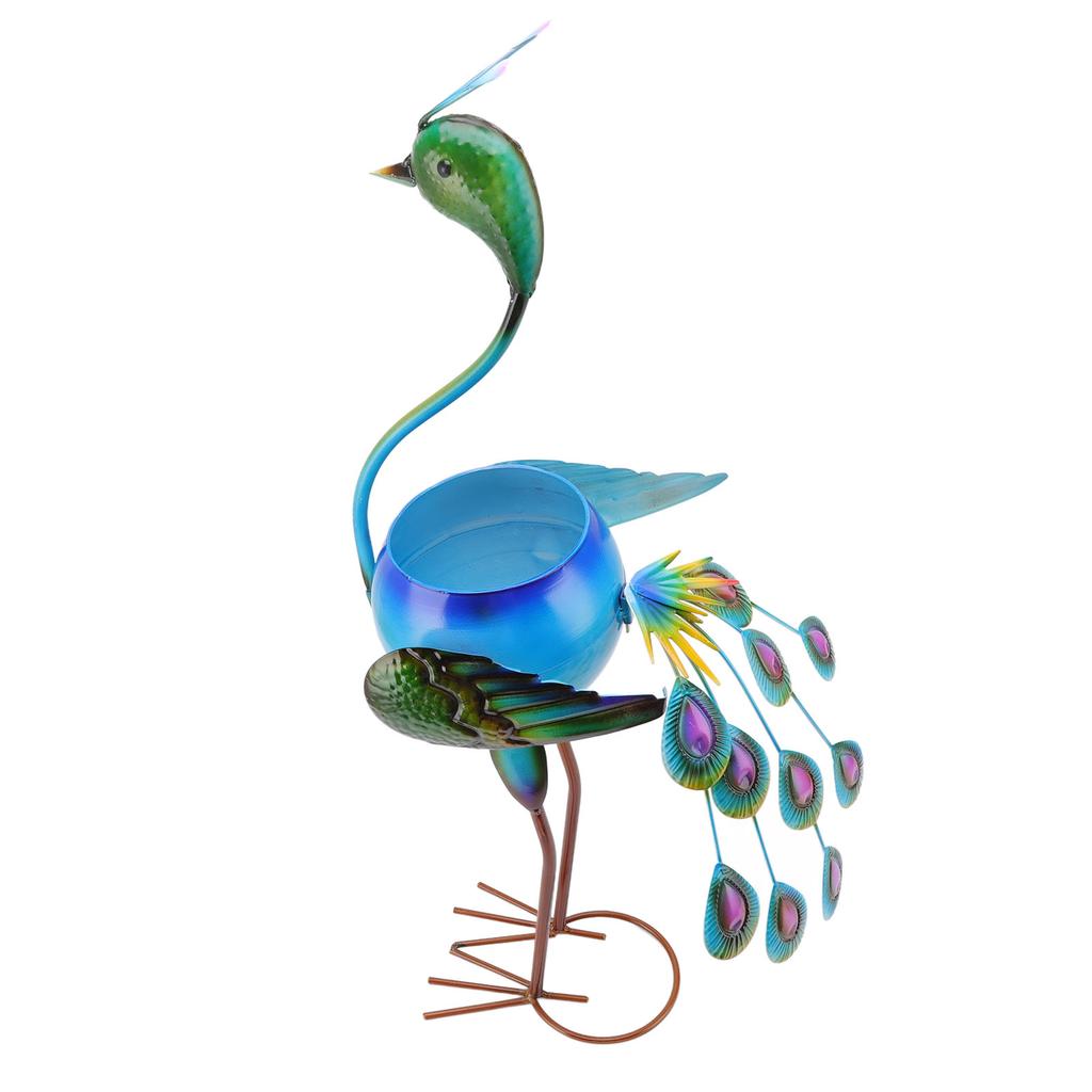 Peacock Flower Pot Iron Cute Animal Shape Plant Container for Succulent Green Plant Indoor and