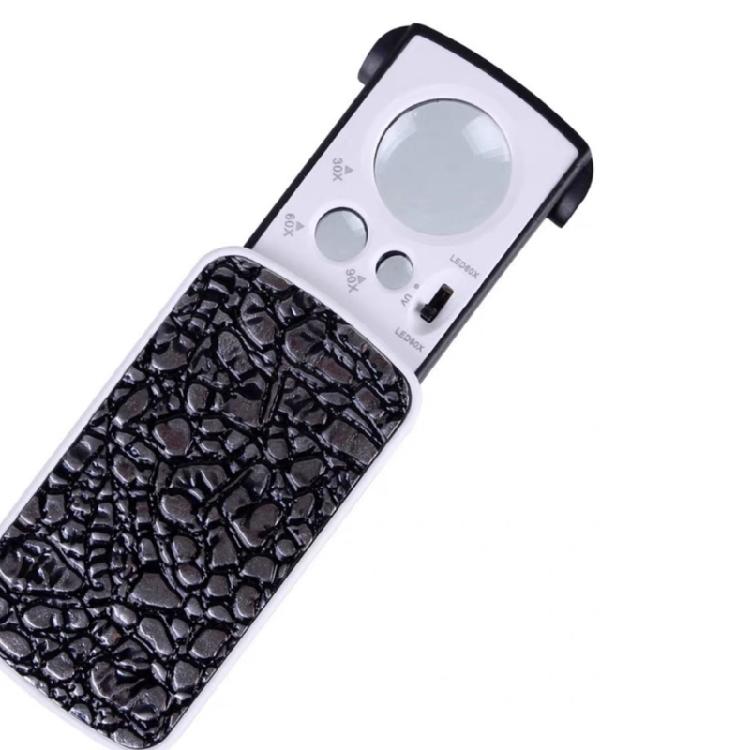 Set of 2 Magnifying Glass with Light Pocket Size Magnifier for Gemstones Inspection Professional Metal Jewelers Loupe