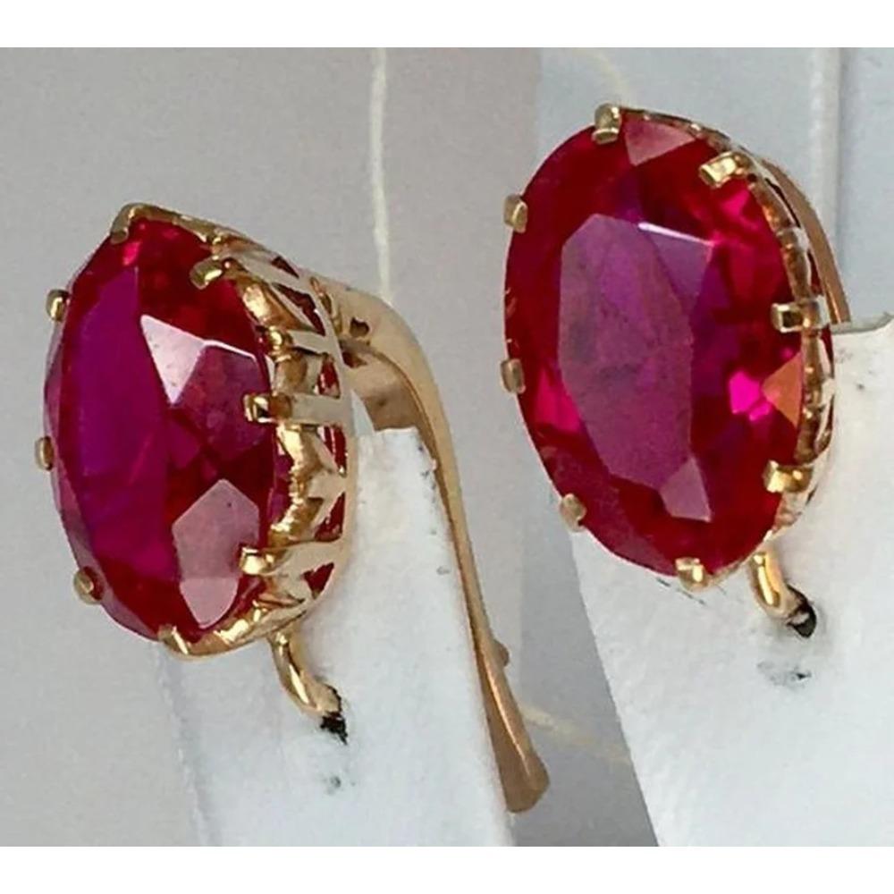 Classic Round Red CZ Dangle Earrings for Women Wedding Engagement Statement Jewelry