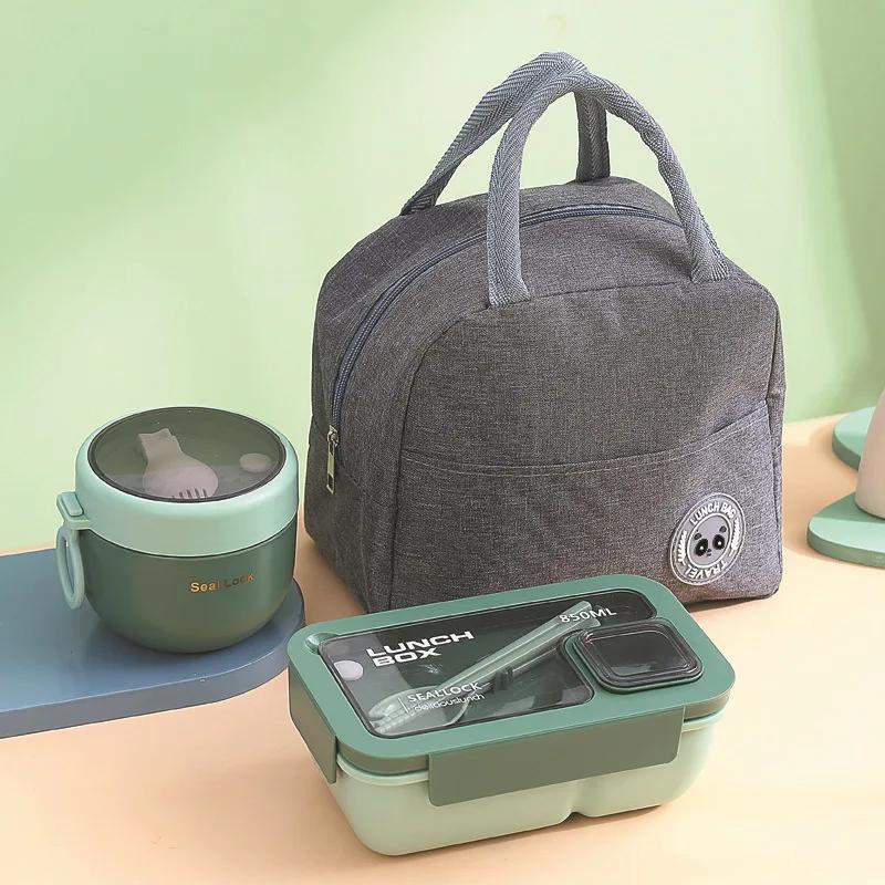 3-piece lunch box set with insulation tape for easy carrying suitable for families and school students to carry 4990₽