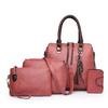 New women's bag, retro messenger bag, fashion child and mother bag, oily leather shoulder four-piece set, women's handbag.