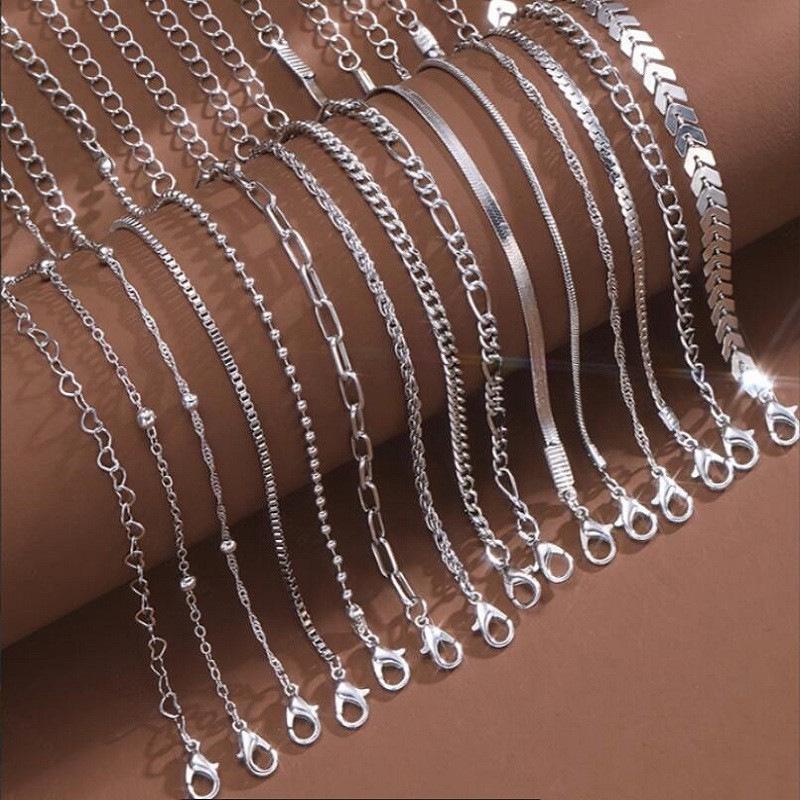 Bohemian Minimalist Multi-layer Women's Chain Bracelet Set