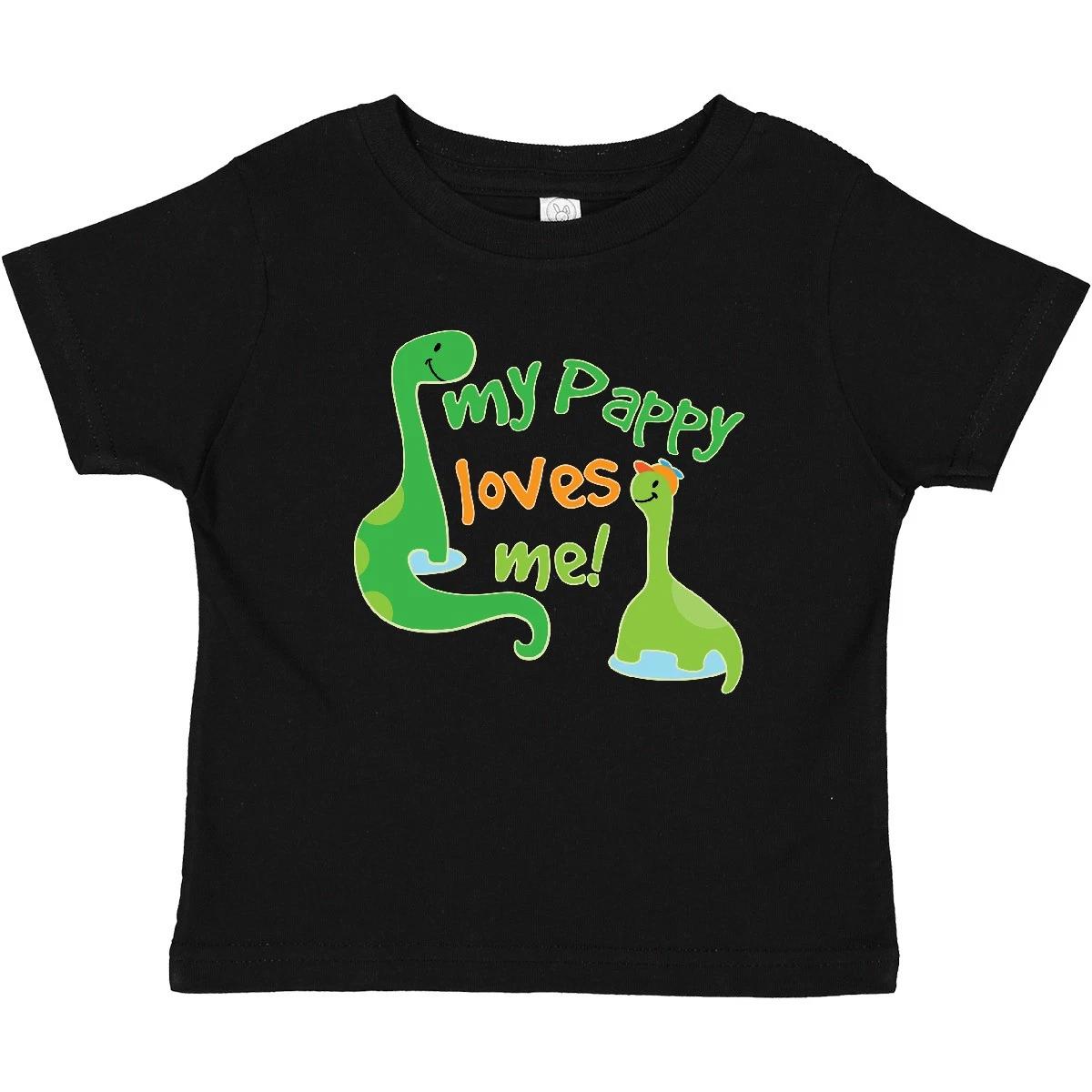 Inktastic My Pappy Loves Me Grandson Dinosaur Baby T-Shirt Grandchildren Boys 150