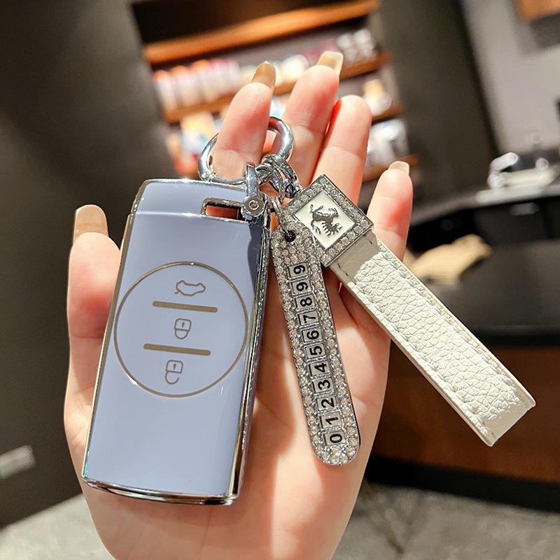 Chery Xingtu TX Tiggo 7 Key Cover for 21 Models - High-End Shell with Buckle for Zhuifeng Lingyun Lanyue LX, 3X and 5X Cars.