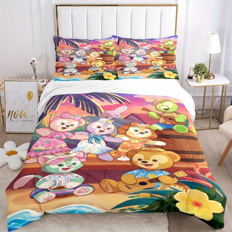 3pcs Duffy And Friends Printed Bedding Set,(Includes 1 Duvet Cover And 2 Pillowcases, Quilt Not Included) yy250814103