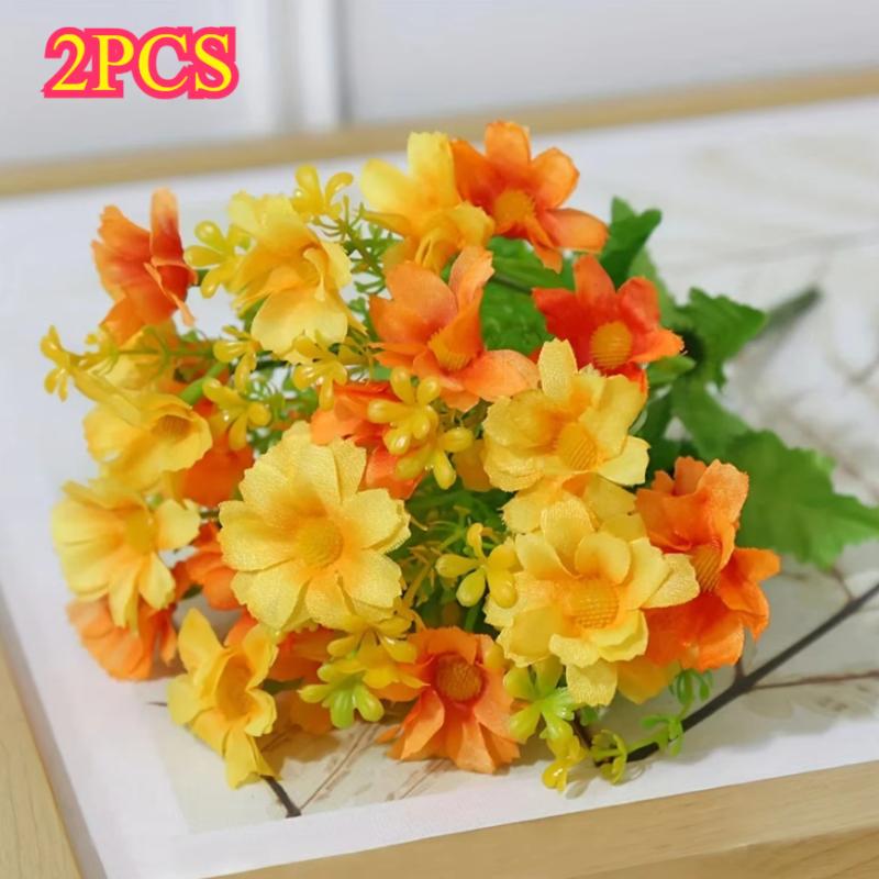 

Small Daisy Heads, Realistic and Beautiful Chamomile Artificial Flower Bouquet, Real Touch, Maintenance-Free, Seasonal Accent жёлтый