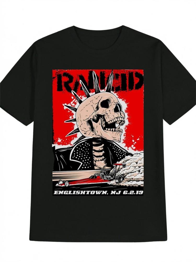 100% Polyester Men s Vintage Band Graphic T-Shirt | Casual Crew Neck Unisex T-Shirt XXL