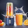 JOYBLISS Multifunksjonell 2 Kopper Bærbar Fruktjuicer Blender 6 Blader Juicemikser Mini Isblender USB-lading Trådløs Juicepresse