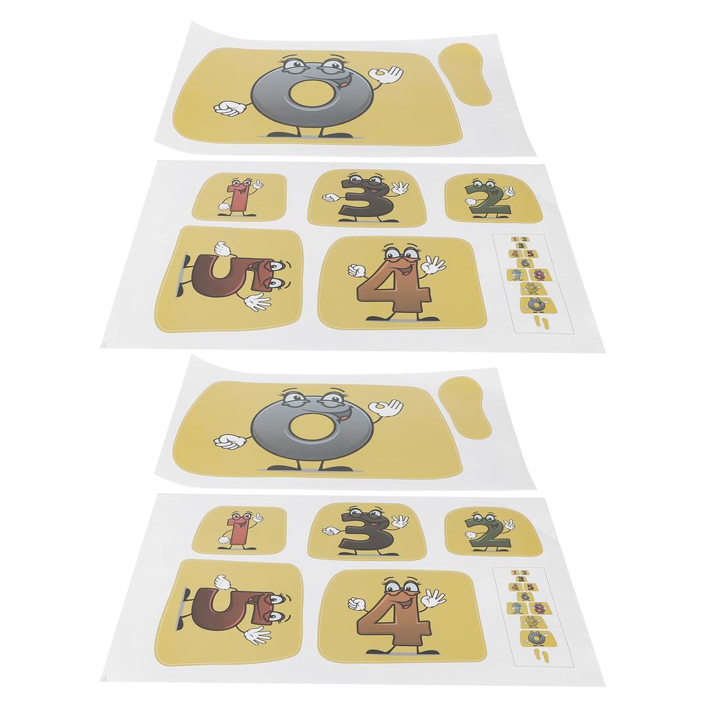 2 Sets Puzzle Decorative Wall Sticker Digital Jumping Grid Sticker Kindergarten Ground Decal