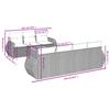 Vidaxl 8-Cz. Gartenmöbel-Set mit Kissen, Beige, Polyrattan