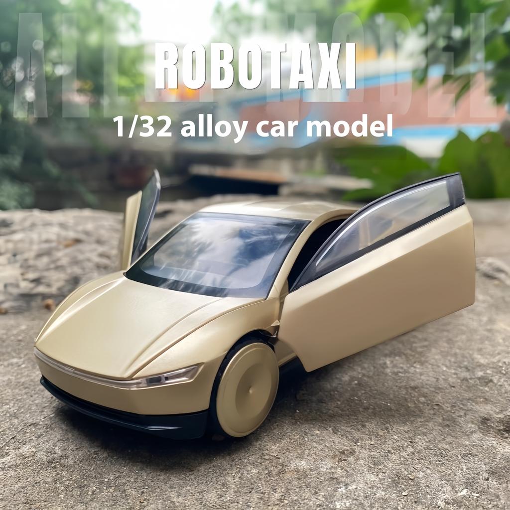 Simulation 1/32 Tesla Cybercab ROBOTAXI Metal Die Cast Car Model, Desktop Decoration Ornaments, Children's Toy Cars, Boys Gifts