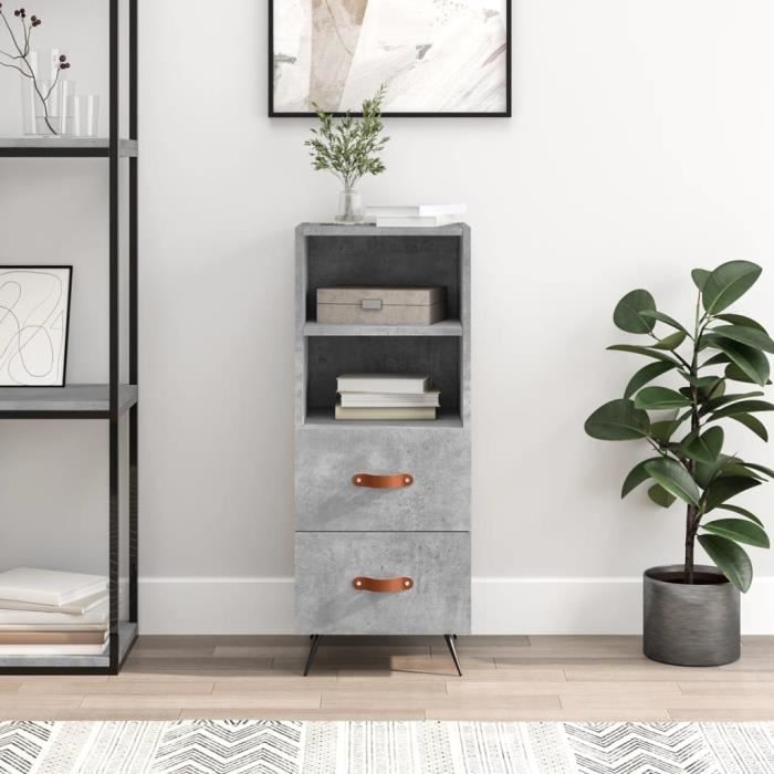 VidaXL Buffet Concrete Grey 34.5x34x90 Cm Engineered Wood 828640