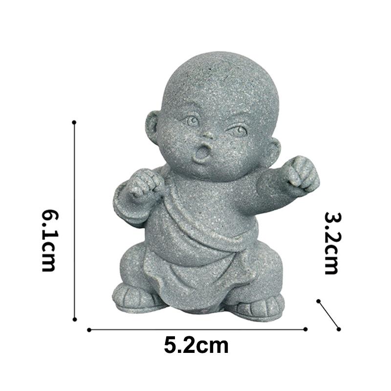 Buddha Statue, Mini Buddhist Monk, Kung Fu Monk, Zen Garden Decoration, Meditation, Home Aquarium Decoration