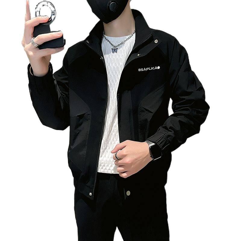 Modna męska kurtka streetwear - Wiosna/Jesień Modny wszechstronny płaszcz 2025