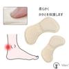 Anti-Shoe Blister Heel Pad Set (2 Pairs, 4 Pads) Prevents Slipping and Blisters, Heel Protection Pads, Half-Cord Heel Pads, Abrasion-Resistant, Elasti